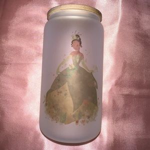 Princess Tiana Frosted Glass cup from dazzle me cups